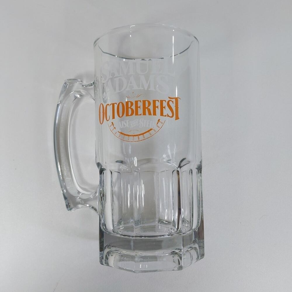 Samuel Adams‎ Octoberfest Glass Stein Beer Mug Fall Themed Mug